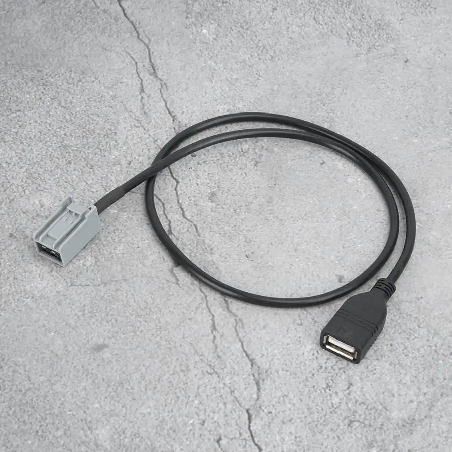 차량용 USB AUX 어댑터 케이블, 지지대 MP3 MP4 WMA USB 플래시, Outlander ASX Lancer 2009 이후 3911-TFO-003