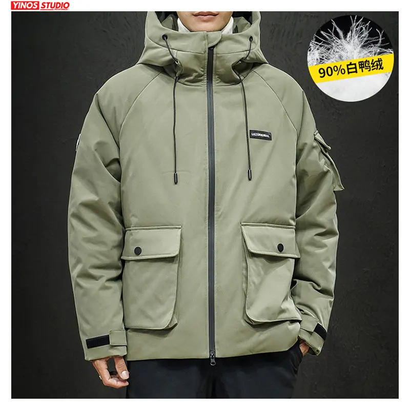 Dropshipping 2019 Thicken Solid Cargo Jacket Winter Warming Hooded Cotton Coats Male Outwear High Collar Pocket Parkas Dropshipping 2019 Thicken Solid Cargo Jacket Winter Warming Hooded Cotton Coats Male Outwear High Collar Pocket Parkas