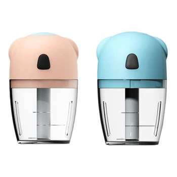 

Mini Electric Garlic Chopper Grinder,Small Kitchen Onion Chopper Cordless Blender Portable Baby Food Masher 260Ml