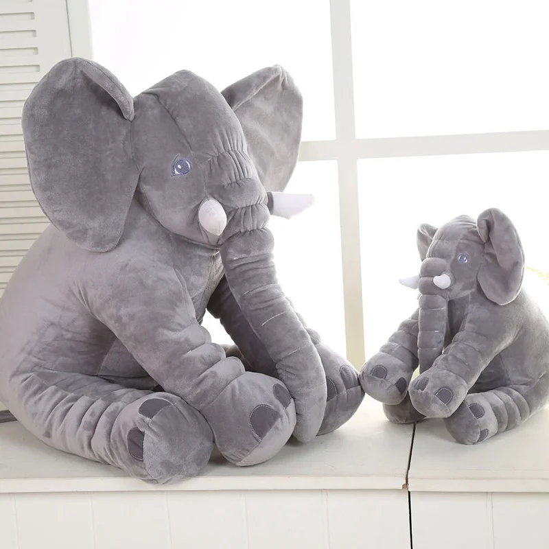 VLAMPO младенческой плюшевый слон кукла игрушка Дети Спящая задняя подушка милый плюшевый слон ребенка Playmate подарки сопроводительный кукла