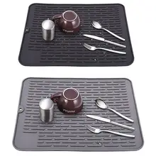 Многофункциональный Большой винный бокал посуда силиконовый сливной коврик изоляционный горшок коврик Складная Нескользящая кухонная салфетка-подставка Toos 40*30 см