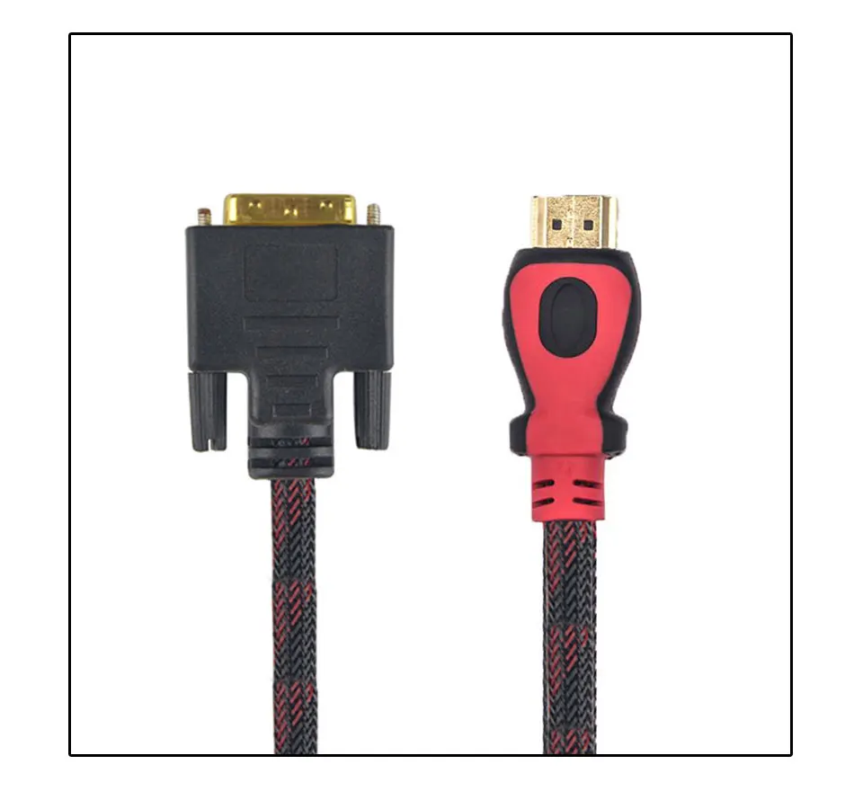 HDMI к DVI 24+ 1 Pin позолоченный адаптер конвертер Hdmi 1080P HD 3D монитор HDTV проектор ПК ноутбук