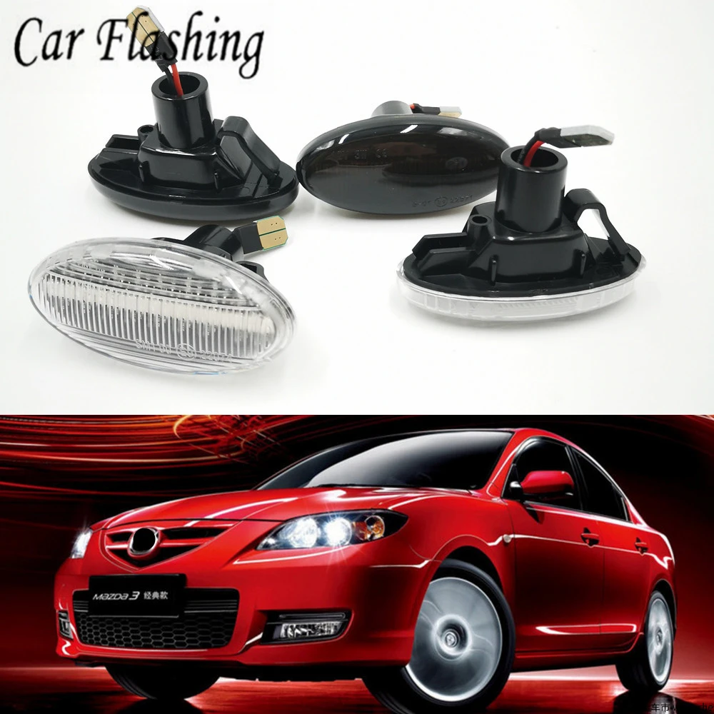 

Car flashing 2 Pieces Car Led Dynamic Side Marker Turn Signal Light Sequential Blinker Light For MAZDA 3 For MAZDA 2 Mazda 5 MPV