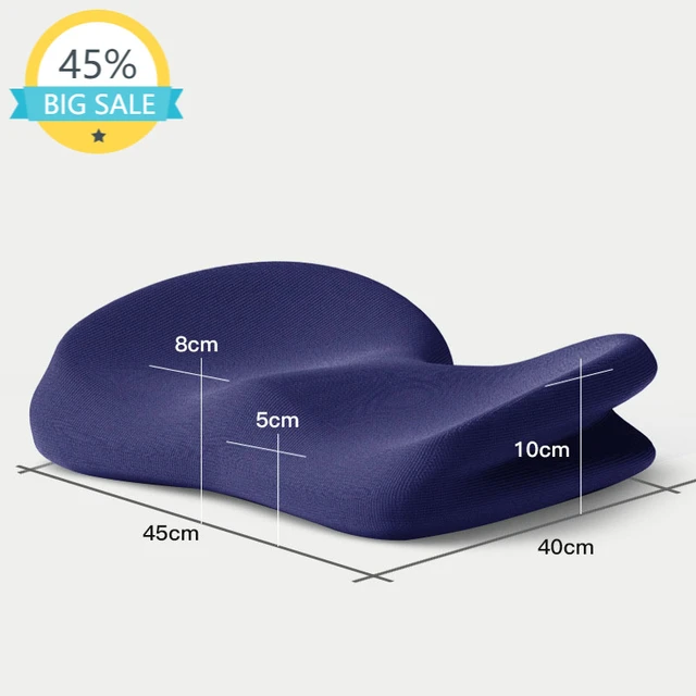 Memory Foam Seat Cushion Pillow, Chair Pillow for Sciatica, Coccyx, Back & Tailbone Pain Relief, Orthopedic Chair Pad for Support in Office Chair