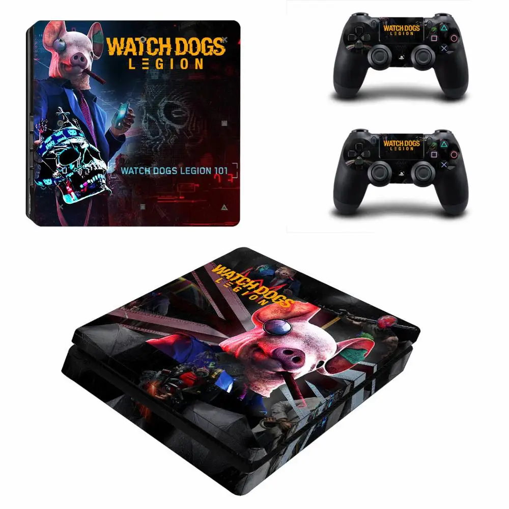 YSP4S-3721 Наклейки для собак: Легион для PS4 Slim PS 4 Play станция 4 Тонкая виниловая наклейка для playstation 4 тонкая консоль и контроллер - Цвет: YSP4S-3721