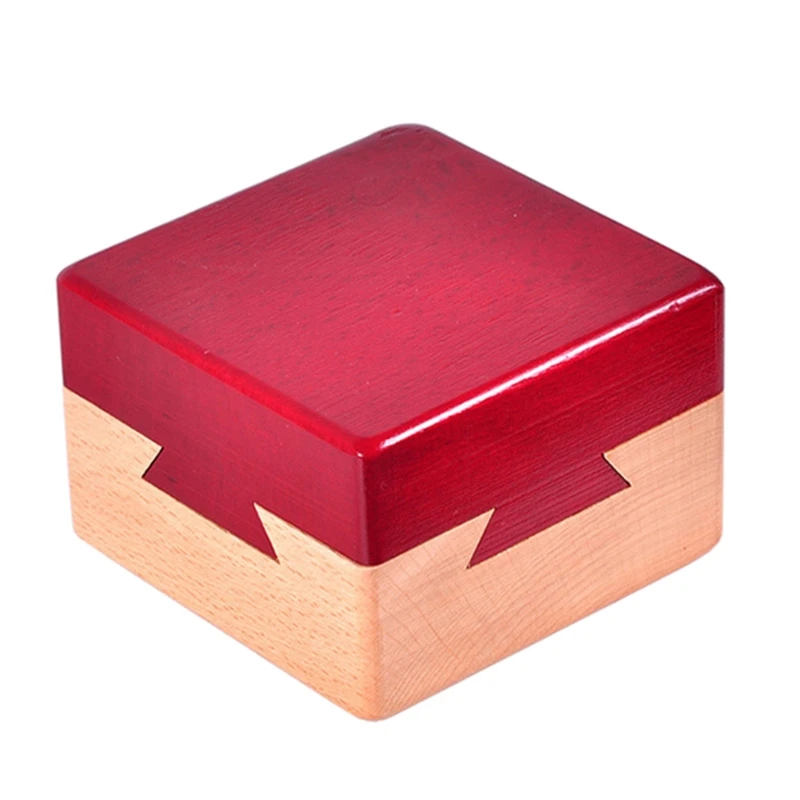 Wooden Brain Teaser Secret Opening Puzzle Box Magic Mysterious Box Gift Box G7U8 