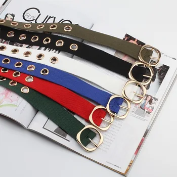 

Women Belt Weaving Hollow Stitching Metal Square Buckle Belt Punk Fashion Wild Club Novelty Belt hot sale new