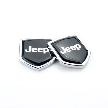 

For Jeep Logo Wrangler Cherokee Renegade Compass Grand Commander Liberty tj jl Metal Car Decoration Emblem Decal Side Sticker