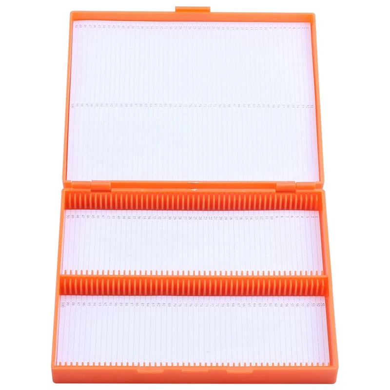SEOH Plastic Slides Box for 100 Slides Orange 