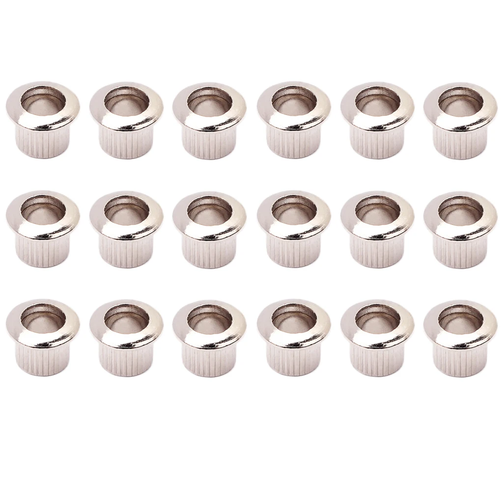 18pcs Nickel 10mm Metal Vintage Guitar Tuner Conversion Bushings Ferrules 18pcs Nickel 10mm Metal Vintage Guitar Tuner Conversion Bushings Ferrules
