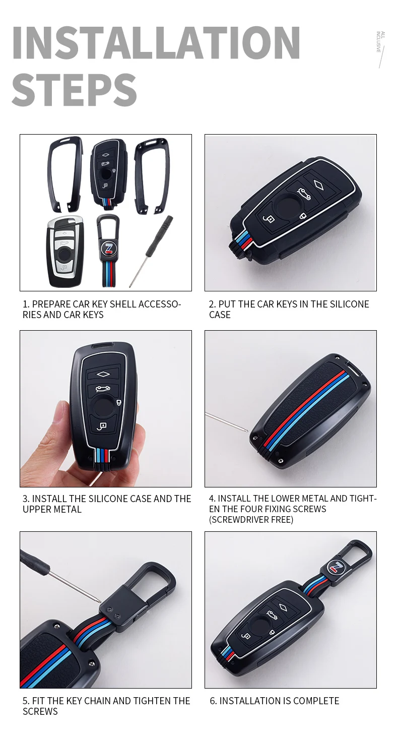 Portachiavi in lega per auto portachiavi per Bmw F20 F30 G20 F34 f31 F10 G30 F11 X3 F25 X4 I3 M3 M4 1 3 5 accessori serie Car-Styling - H1026ae532df64baeb3dc345de1f199ebd