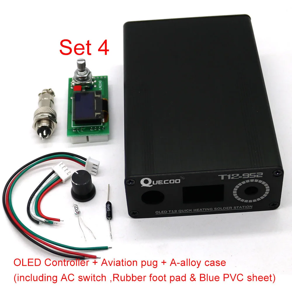 QUICKO T12 STC OLED пайки паяльная станция DIY частей комплекты 952 цифровой Температура