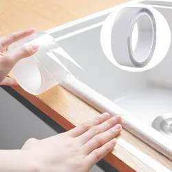 Waterproof Dust-proof Transparent Acrylic Tape Mildew-proof Kitchen Bathroom Beauty Seam Door Window Toilet Sticker Home Parts