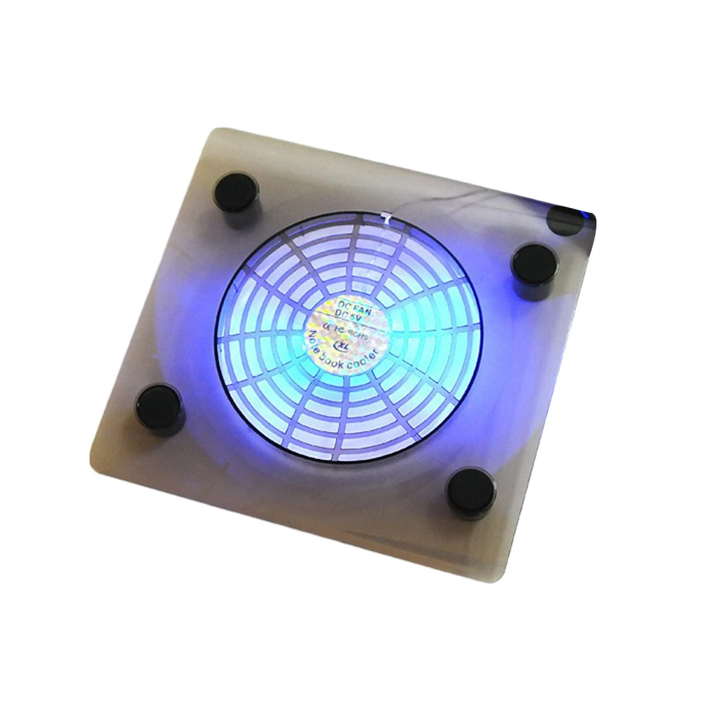1 шт. usb-вентилятор для ноутбука синяя светодиодная подсветка радиатора подставка для портативного компьютера охлаждающая подставка для компьютера теплоотвод кронштейн случайный цвет