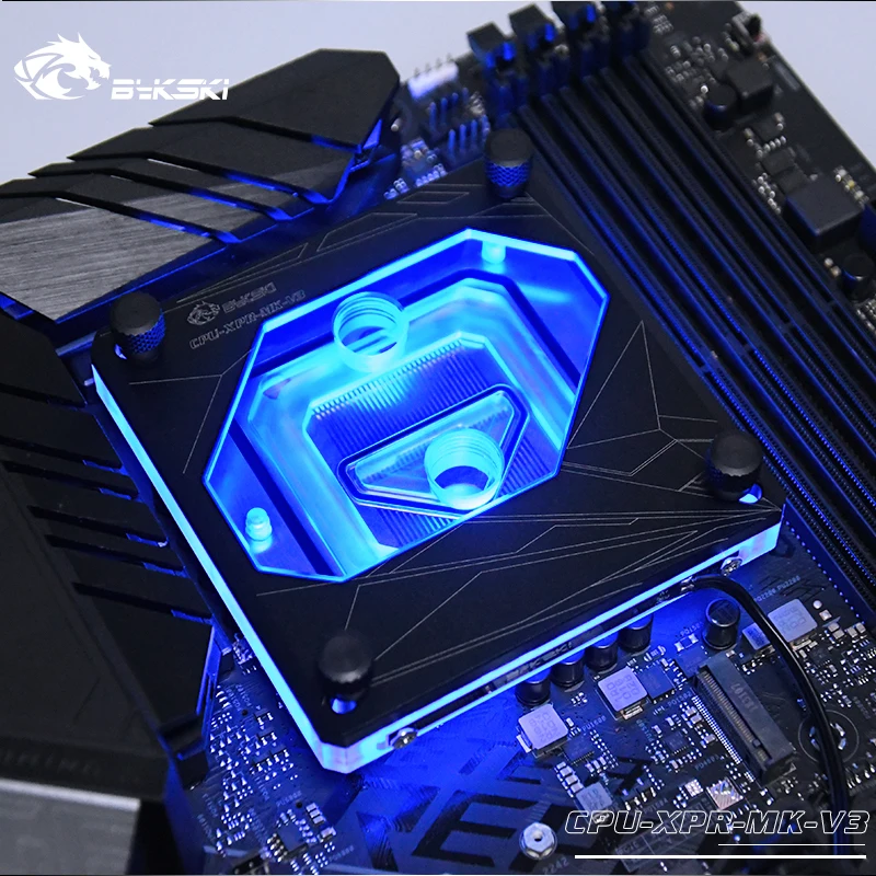 Bykski Процессор-XPR-MK-V3 для Intel Lga115x/2011/2066 Процессор водяное охлаждение блок освещения RBW Системы Microwaterway блок водяного охлаждения I7 - Цвет лезвия: RGB(12v 4pin)