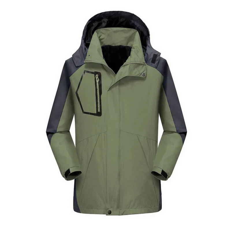 MoneRffi Осенняя мужская куртка для кемпинга, водонепроницаемая ветрозащитная куртка для альпинизма, походов, охоты, лыжного пальто, мужская спортивная куртка - Цвет: green 2