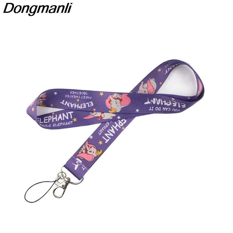 PC210 Dumbo Слон-брелок бейдж со шнурком ID Lanyards/Мобильный телефон Веревка/ключ нашейные ремешки Ремешки