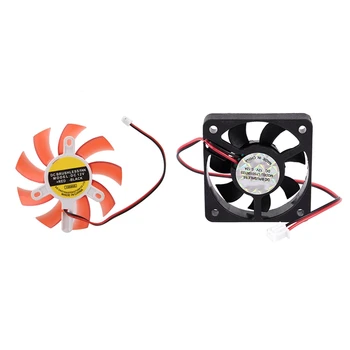 

2 Pcs Computer Plastic VGA Video Card Brushless Cooling Fan, Red & Black