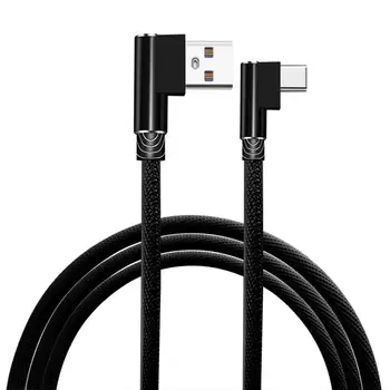 

Dual Elbow 90 Degree 1/2/3 m Fast Charging USB C Cable Type-c Data Cord Charger For Samsung S8 S9 Type C Cable Fast Charging
