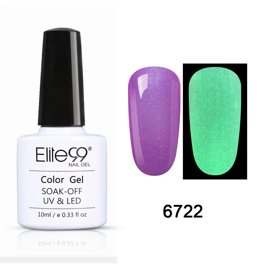 Elite99 10ml Glow In Dark Gel Nail Polish Fluorescent Luminous UV LED Gel Varnish Semi Permanent Nail Art Gel Varnish Enamel - Цвет: 6722