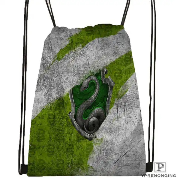 Custom hufflepuff-походная сумка на шнурке милый рюкзак для детей(черная спинка) 31x40 см#180611-03-127