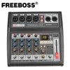 Freeboss AT-04M Portable DC 5V Power Supply Bluetooth USB Interface 4 Channel 16 Effect PC record Sound Card Audio Mixer Console ► Photo 1/6