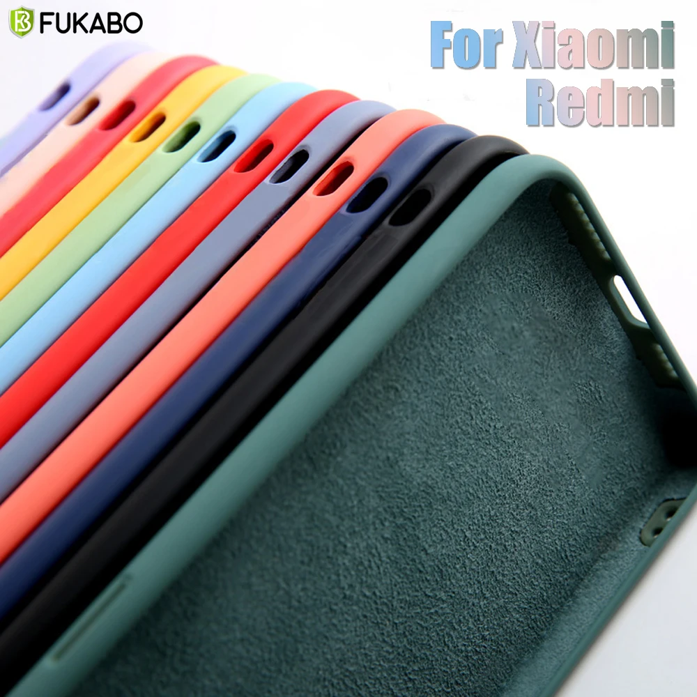Precio reducido original Funda de silicona líquida a prueba de golpes para Xiaomi mi Note 10 Lite 9 SE A3 9t Redmi Note 9A 9 S 8 7 6 5 K20 K30 9 Pro Max funda trasera suave case cover funda movil carcasa estuche B6qpeJxnxpQ