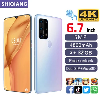 

SOYES P43 Pro Mobile Phone Android 6.7in Face&Fingerprint 2gb+ 32gb Cell phone 5+8MP New Camera 2 SIM Card Unlocked Smartphones