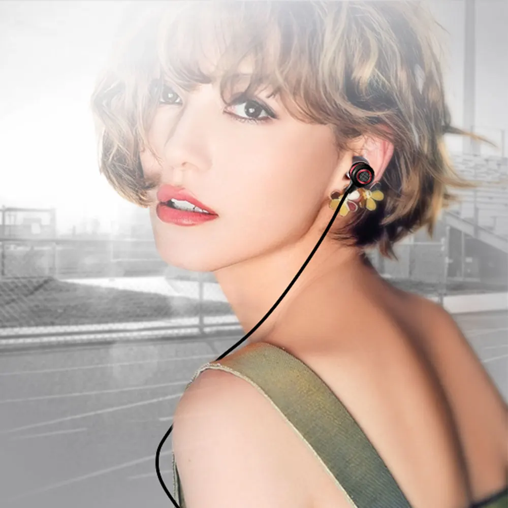 Magnetic 3D Stereo Sound Wired Earphone With Dual Microphone Headsets Handsfree Sports Gaming Earbud 3 5mm Mini In Ear Earphones