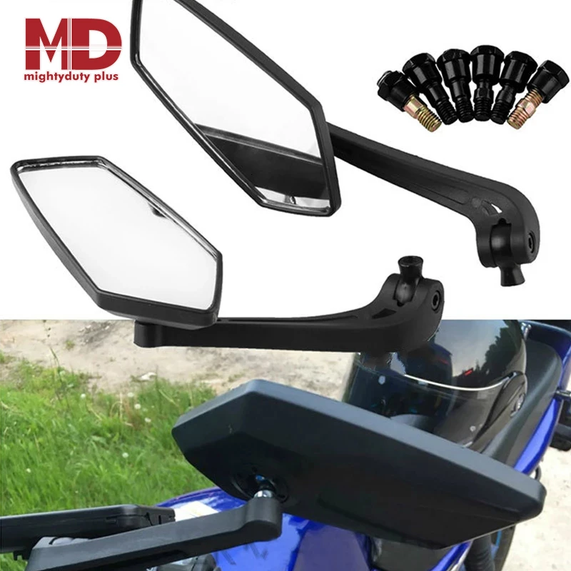 Зеркало заднего вида для мотоцикла 1 пара универсальное пластиковое боковое