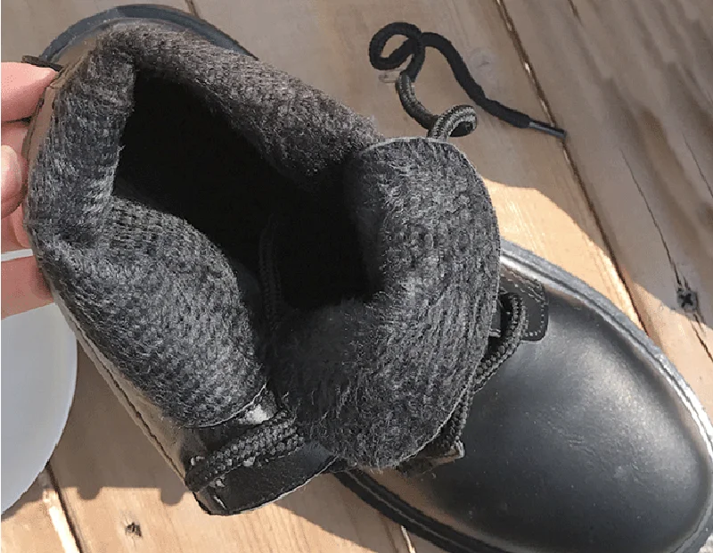 Ботинки martin в Оксфордском стиле женские ботильоны на шнуровке с круглым носком; коллекция года; сезон осень-зима; модные Нескользящие теплые женские ботинки на плоской подошве