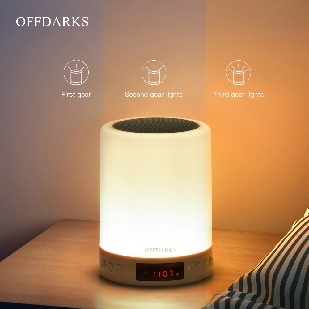 Умный bluetooth динамик OFFDARKS светодиодный Ночной светильник с сенсорным управлением