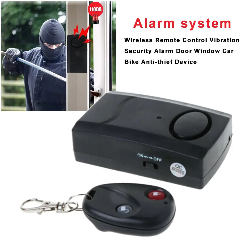 

Wireless Vibration Alarm Home Security Motorcycle Car Door Window Anti-Theft Device For Motorcycle Remote Control 20Meters 120dB