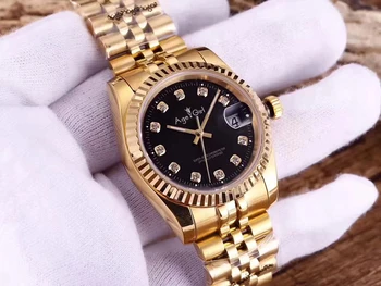 

Classic New Men Watches Datejust Stainless Steel Black Dial ETA 2813 Automatic Mechanical Sapphire Glass Waterproof Watches