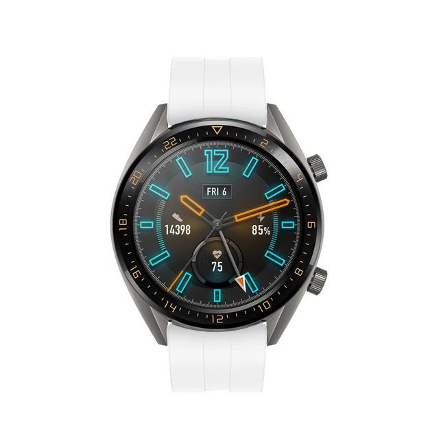 Ремешок gear S3 для samsung Galaxy watch 46 мм huawei Watch GT силиконовый 22 мм ремешок для часов amazfit bip Bracelet gear S 3 46 - Цвет ремешка: white