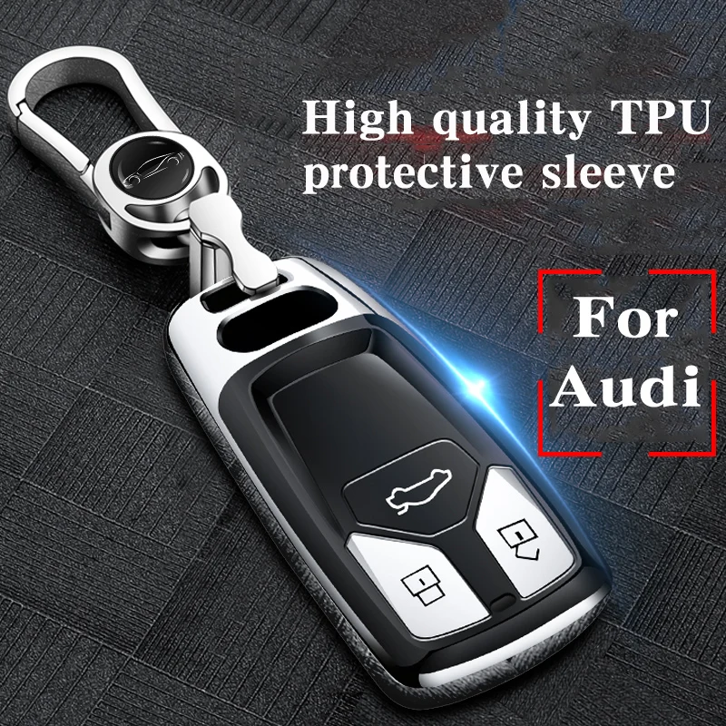

Hight quality TPU+ABS Car Key Cover Case for For Audi A1 A4 A5 A6 A7 A8 Q5 Q7 Q8 R8 RS4 RS5 RS6 RS7 Intelligent Remote Keyless