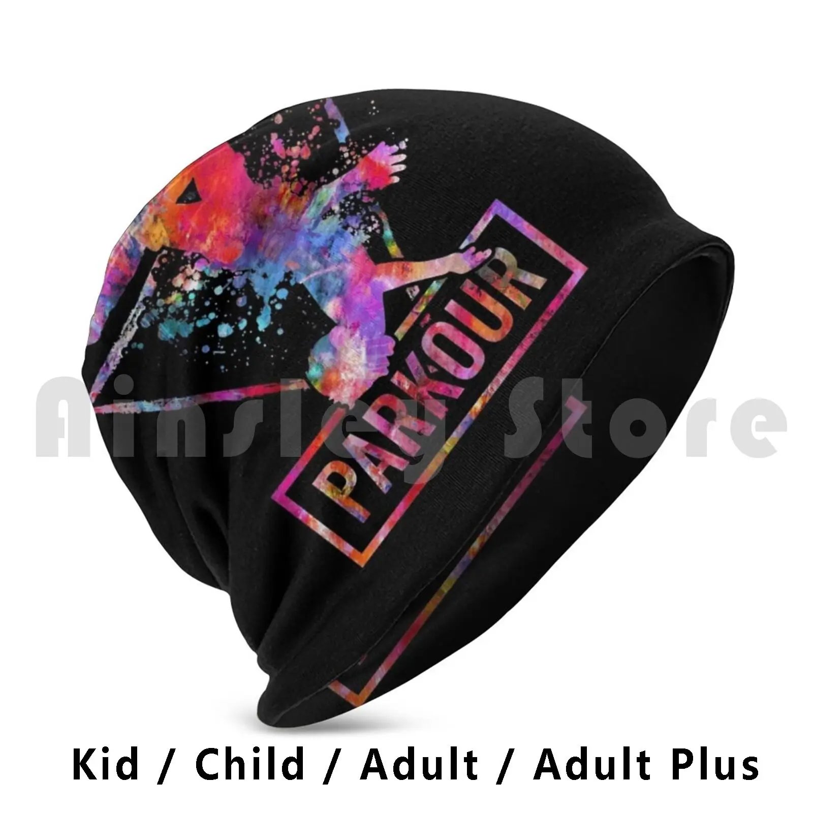 Шапка-бини вязаная в стиле хип-хоп |