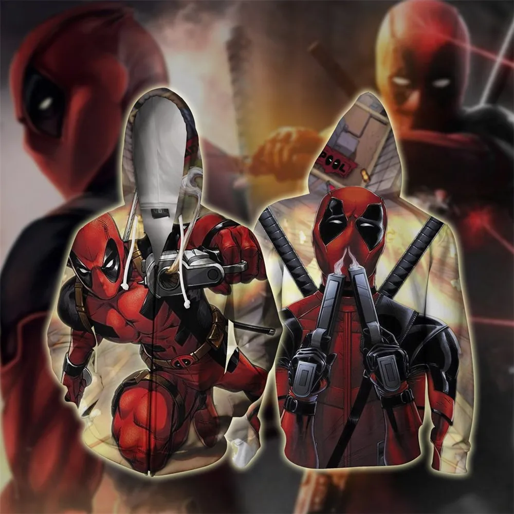 Мужская толстовка с капюшоном для косплея Venom, толстовка с капюшоном Deadpool, куртка супергероя Marvel, Пикачу, карнавальный костюм, уличная одежда