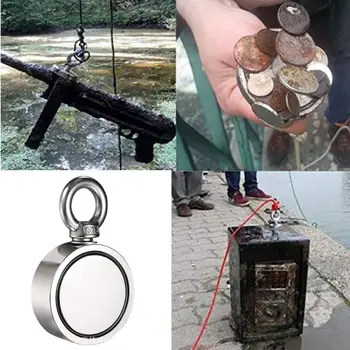 

Double Side Round Neodymium Strong Fishing Magnet Combined 660 LBS Pulling Force
