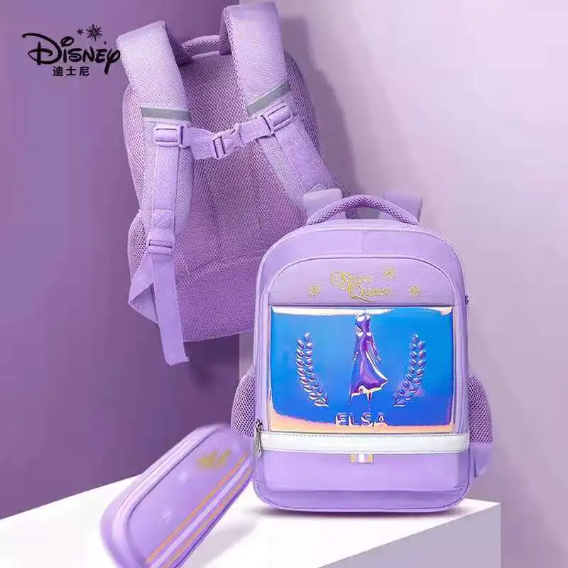 Disney Frozen School Bags For Girls Elsa Anna Primary Student Shoulder Orthopedic Backpack Grade 1-5 Large Capacity Mochilas
