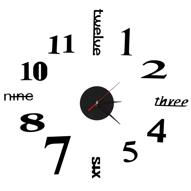 3D большие настенные часы зеркальный стикер домашний декор уникальный подарок