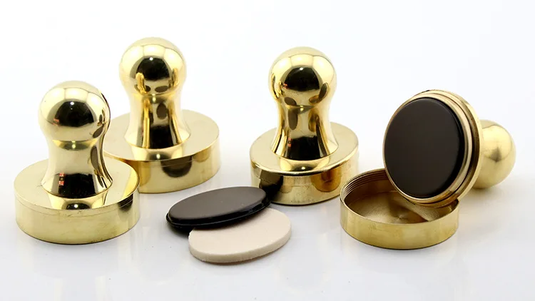 High-grade pure copper custom photosensitive Diy pre custom ink self-inking round and oval rubber stamp for scrapbooking LOGO