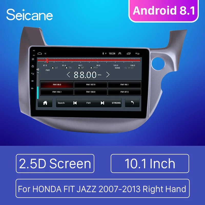 Seicane Android 8,1 10," для HONDA FIT JAZZ 2007-2013 правый руль автомобиля головное устройство плеер 2 Din gps навигация радио WiFi 3g