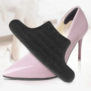 

4 Pairs Thickened Anti-Slip Foot Heel Stickers Practical Heel Piece Protectors Convenient Heels Back Pads for Women Female (Blac
