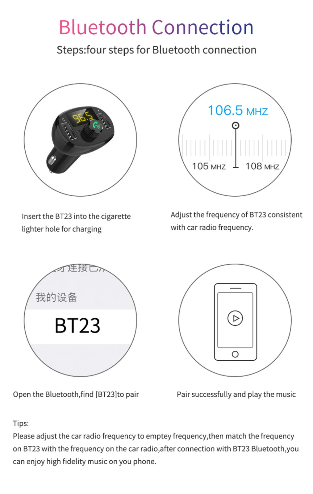 Беспроводной Bluetooth fm-передатчик модулятор адаптер для автомобильного радио Автомобильный MP3-плеер 3.4A двойной зарядное устройство USB громкой связи автомобильный комплект Стайлинг