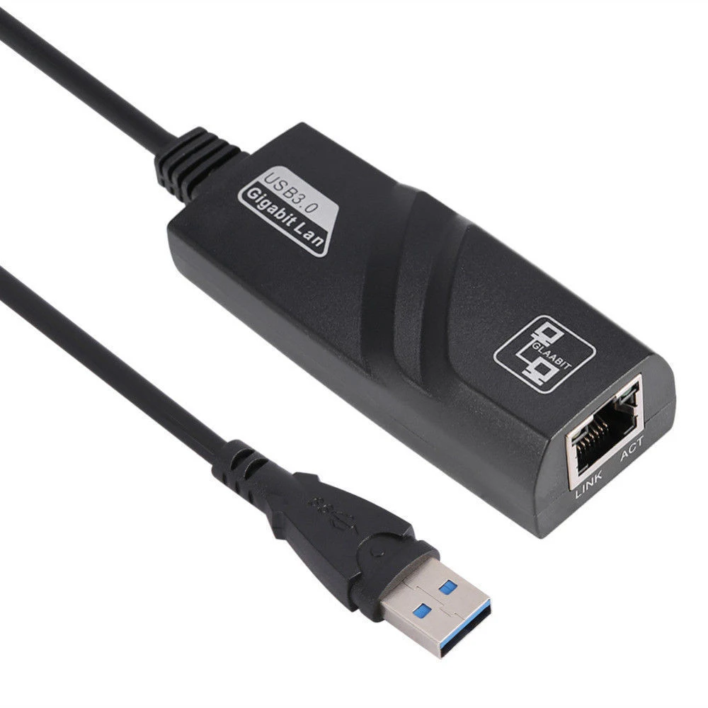 1 шт. USB Ethernet адаптер USB 3,0 до 10/100/1000 Мбит/с Gigabit RJ45 Ethernet cетевой адаптер LAN для ПК Mac поддерживает Uto MDIX