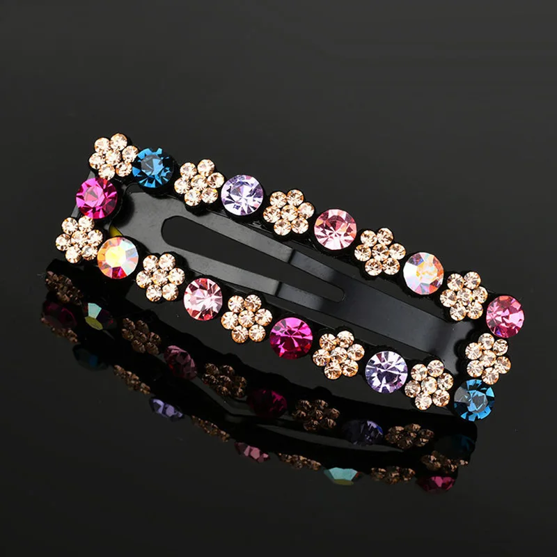 Fashion Crystal Rhinestone Bangs Bb Clip Hairpin Barrette For Women Girl Geometric Hair Clips Hairgrip Hair Accessories Headwear