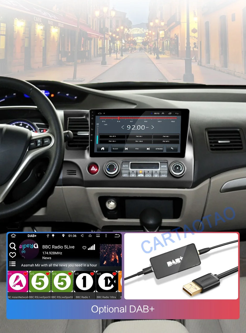 2G+ 32G 10," Android 8,1 GO автомобильный Радио dvd-плеер для Honda Civic 2006 2007 2008 2009 2010 2011 2Din радио gps навигация WiFi