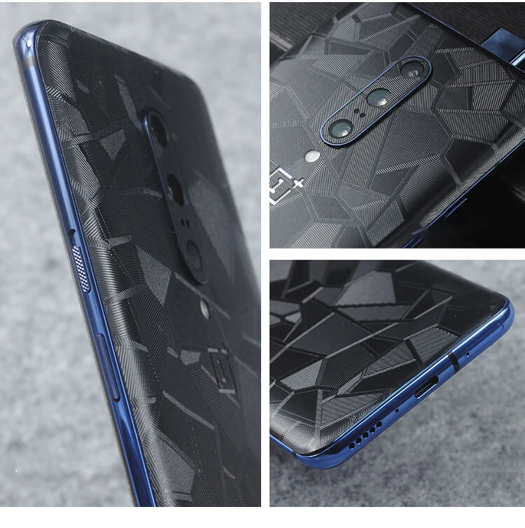 3D Triangle Pattern For Oneplus 7 7T 7Pro Back Film Thin Screen Protector Protective Sticker Paster Rear Decorative Film