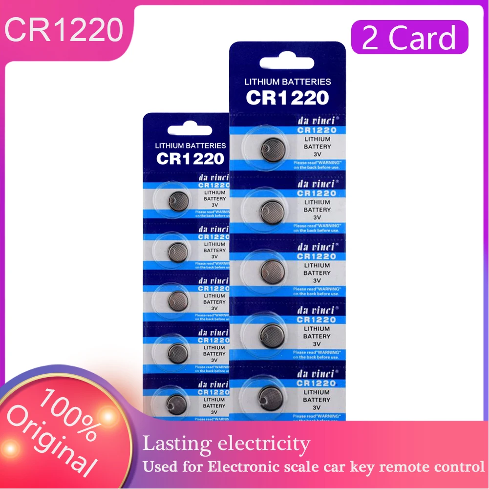 Pilas de botón CR1220 de 3V, 10 Uds., DL1220, BR1220, ECR1220, LM1220, celda CR 1220 para Calculadora de relojes, batería remota